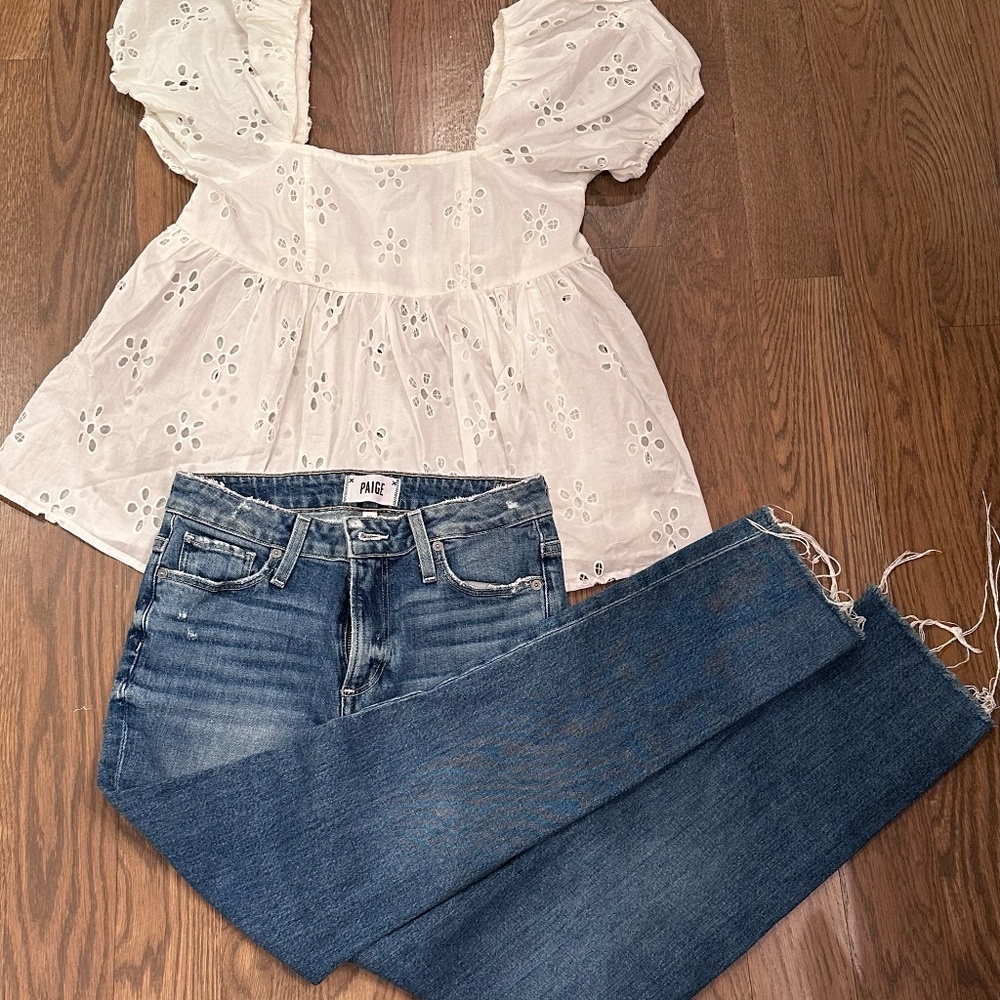 Asos Design White Puff Sleeve Top - Picture 4 of 6